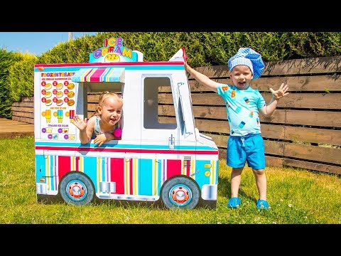 Ice Cream Truck Story with Gaby and Alex + More videos for kids