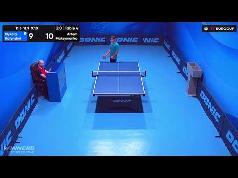 15:30 Mykola Halynskyi - Artem Maksymenko 31.08.2023 TT Euro.Cup Ukraine Star. Table 4