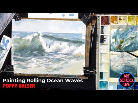 Painting Rolling Ocean Waves with Poppy Balser