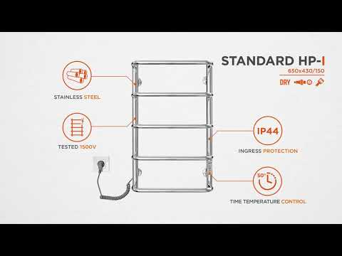 Электрический полотенцесушитель Mario Стандарт-I TR 2.3.0213.10.P (4820111356591, 650x430, хром/сатин/белый глянец/черный матовый/золото/бронза, универсальный, с таймером)