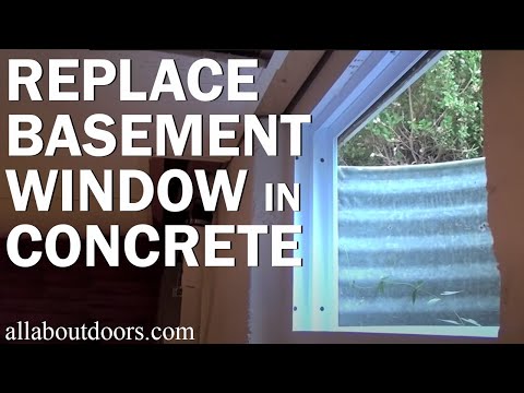 How to replace a basement window in concrete