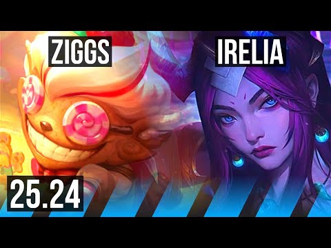 ZIGGS vs IRELIA (MID) | EUW Master | 25.24