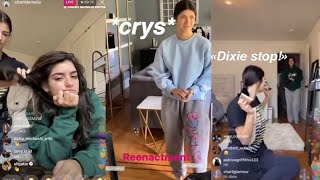 Charli damelio and Dixie FIGHT on live for 8 minutes straight