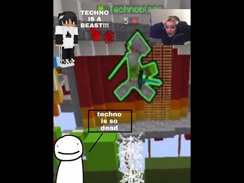 Youtubers React to Technoblade Creeper play in MCC 10