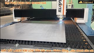 Máy Lazer Fiber cnc cắt kim loại tấm tấm nguồn cắt 3000W Ironwood