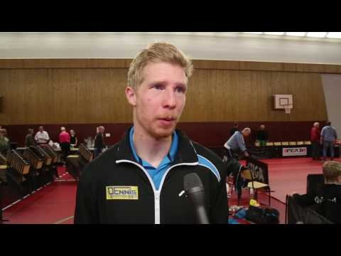 Eftersnack med Simon Arvidsson efter SM final 3 i bordtennis