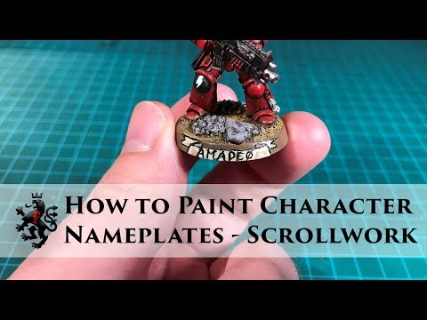 How to Paint - Character Scrollwork Nameplates - Kill Team - Path to Glory - DnD