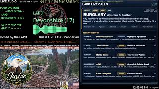 *LIVE* Los Angeles Police Scanner Audio LAPD Police LAFD Fire // 25-AUG-2026 // LA Captain