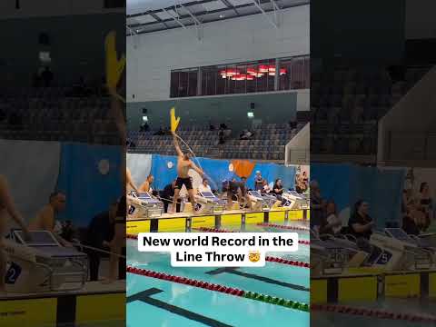 🔥New World Record🔥Fastest line throw and return ever😳📸: @swimswamnews