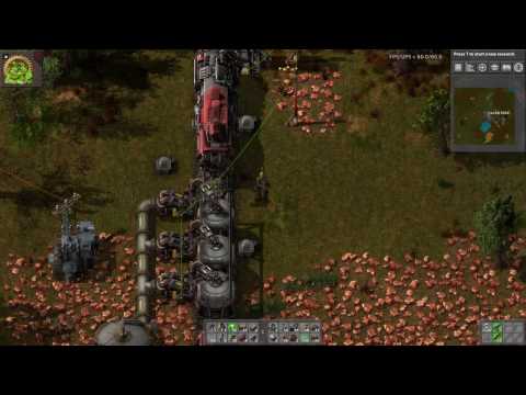 Factorio Uranium Mine Sulfuric Acid Refilling with Circuit Networks