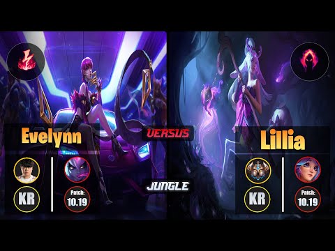 Clid EVELYNN (Jungle) [Electrocute] VS LILLIA - Challenger KR Patch 10.19