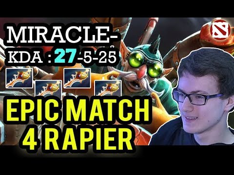 [DotA 2] Epic Match 4 Rapier by Miracle- Gyrocopter
