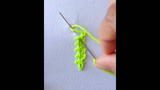 Double chain stitch tutorial, borderlines stitch design, easy stitch embroidery