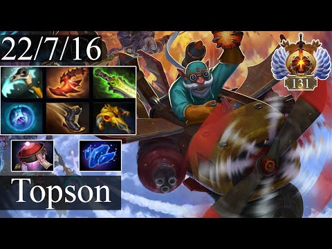 Topson - Gyrocopter | Midlane Gameplay Dota 2 Patch 7.32d