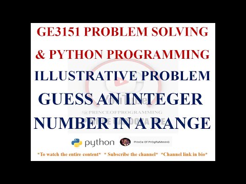 Guess An Integer Number In A Range Ge3151 Problem Solving And Python Programming Notes