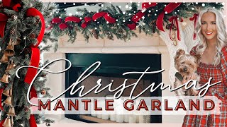 🎄 CHRISTMAS GARLAND TUTORIAL | HOW TO HANG GARLAND ON THE MANTEL | CHRISTMAS DECORATING IDEAS  2022