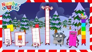 Nevados no Mundo dos Números ⛄ | 1 HORA | Aprenda a Contar para Crianças | Numberblocks