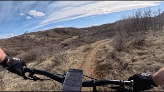 Green Loop - blue flow under zip lines - Philip Miller Park - Castle Rock - Colorado