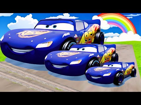 Big vs Small Monster Trucks Go Wild on the Deadly McQueen Track | BeamNG