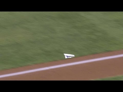 COL@LAD: Fan hurls paper airplane from the upper deck