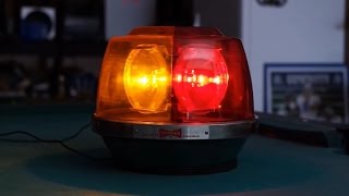 YANKEE 354N ROTATING BEACON LIGHT WITH RED AMBER DOME