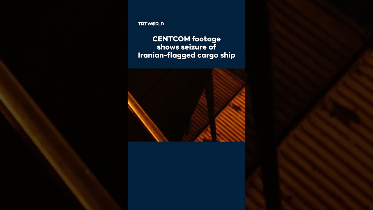 Video | CENTCOM footage showing seizure of Iranian-flagged cargo vessel near Strait of Hormuz