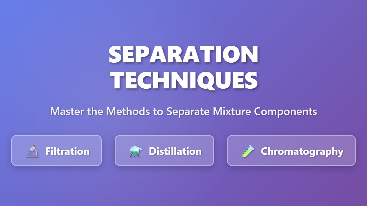 Separation Techniques: Filtration, Distillation & Chromatography Explained