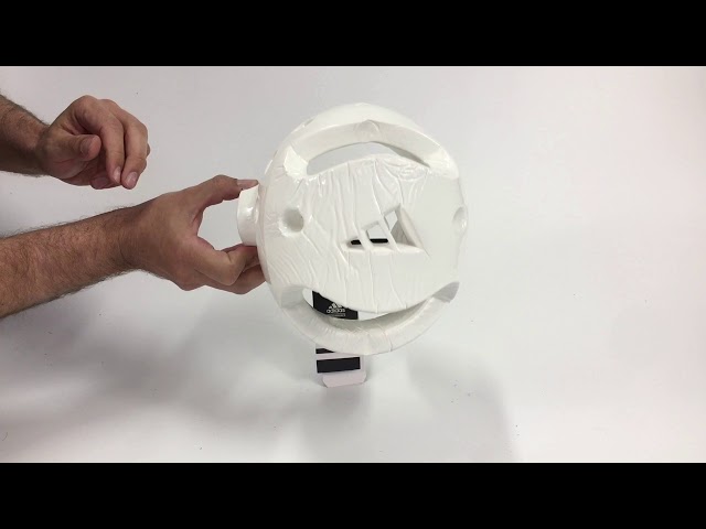 Casque d'entraînement Karate ADIDAS Blanc Bleu ou Rouge 24 Aperçu vidéo casque de taekwondo Adidas blanc