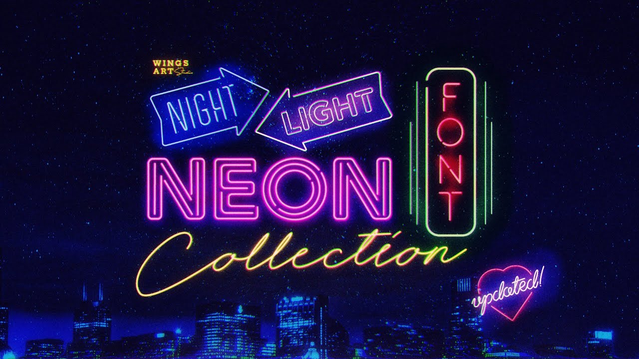 Night Light: The Neon Font Collection by Wingsart Studio