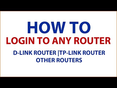 How to login to any router|Login to d-link router|Login to tp-link Router and Login to Other Routers Video