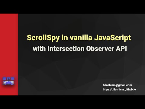 Scrollspy In Vanilla Javascript With Intersectionobserver Api