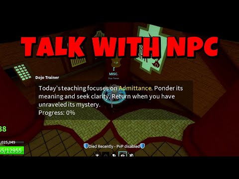 How To TALK to NPCS At DRAGON DOJO In Blox Fruits! NEW UPDATE!