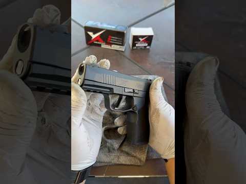 Quick pre-range clean P365 X Macro Comp #9mm #pistol #gun #viral #asmr #shorts #sigsauer #cleaning