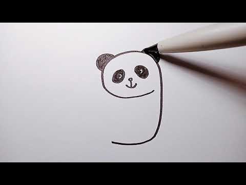 Number 9 draw a cute little panda, like to take away