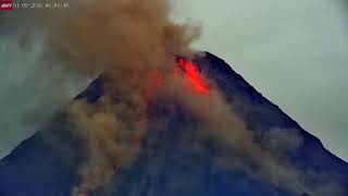 Jan 9, 2026: Rare Closeup of Mayon Volcano Erupting in the Philippines