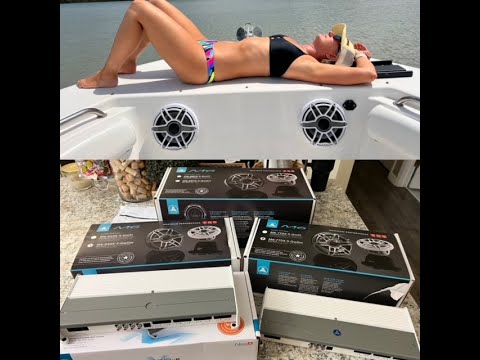 TIDEWATER BOAT JL AUDIO MARINE SPEAKERS AND AMP INSTALLED