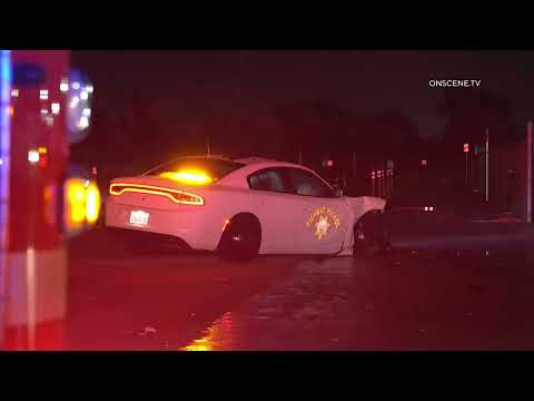 CHP Officer Crashes, Hospitalized After Pursuit