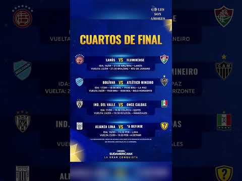 ESTOS SON LOS HORARIOS DE LOS CUARTOS DE FINAL DE LA SUDAMERICANA 2025