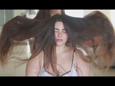 Binaural ASMR Hair Brushing, Oiling, Pulling, Scratching | Face, Ears, Neck & Shoulders Massage