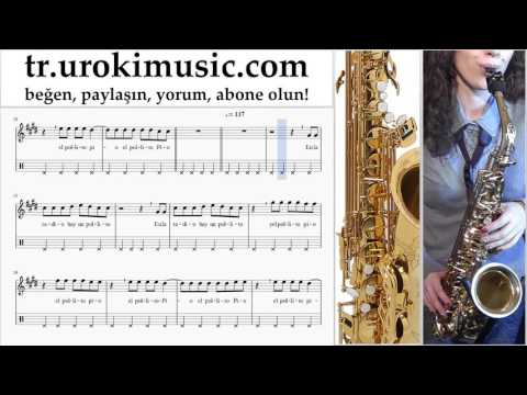 Saksafon alto Nasıl Çalınır Pulcino Pio El Pollito Pio Bölüm#2 Okul Öğretmen Notalar Eğitim