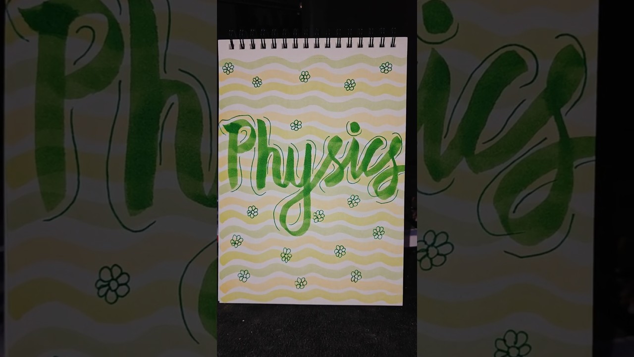 DIY Physics Notebook Cover Page | Aesthetic & Easy Science Cover Design” ✏📗