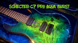 Video thumbnail for Schecter guitar review....C7 pro Aqua burst 7 string by SIX1NINE GUITARS AND GEAR