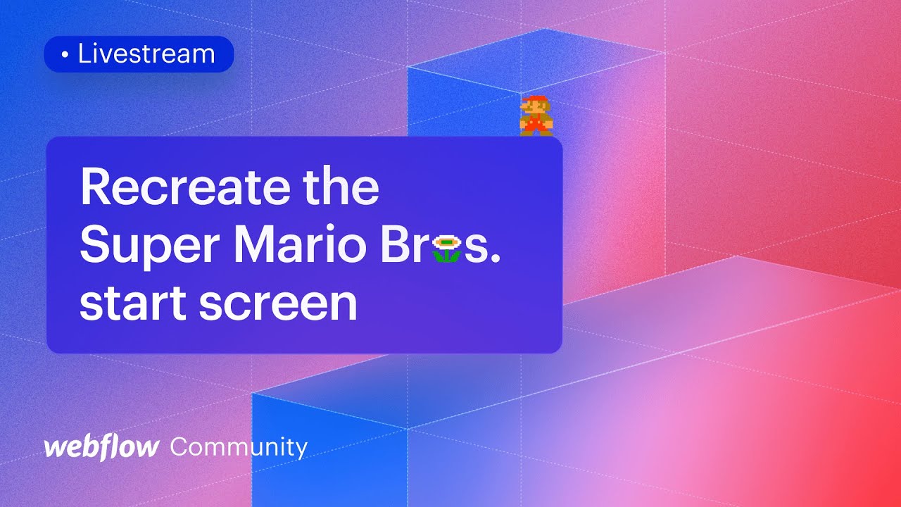 Recreate the Super Mario Bros. start screen with Flexbox