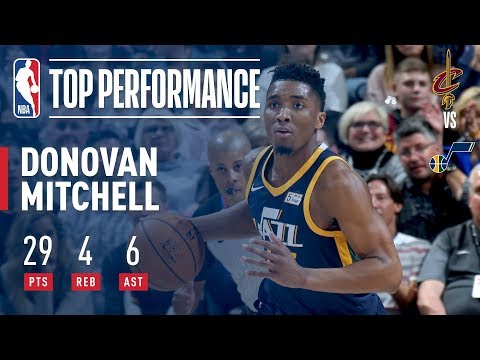 Donovan Mitchell Scores 29 in Win vs. Cavs | December 30, 2017