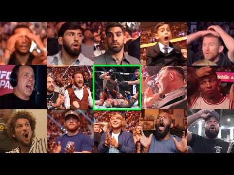 Fighters react to Ilia Topuria's KO of Charles Oliveira at UFC 317