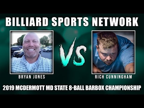 Match 6 Bryan Jones vs Rich Cunningham - 2019 McDermott MD State 8-Ball Barbox Championship
