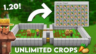 Minecraft Villager AFK Crop Farm 1.20 Tutorial - Potato Wheat Carrot
