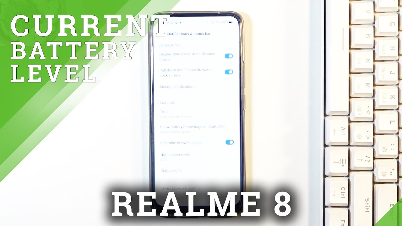 How to Add Battery Icon in Status Bar on REALME 8 – Allow Battery Percentage