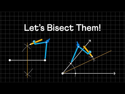 Geometrical constructions — perpendicular bisector, angle bisector