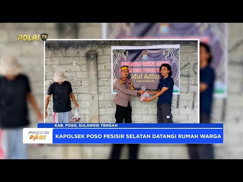 KAPOLSEK POSO PESISIR SELATAN SALURKAN DAGING KURBAN KE RUMAH WARGA